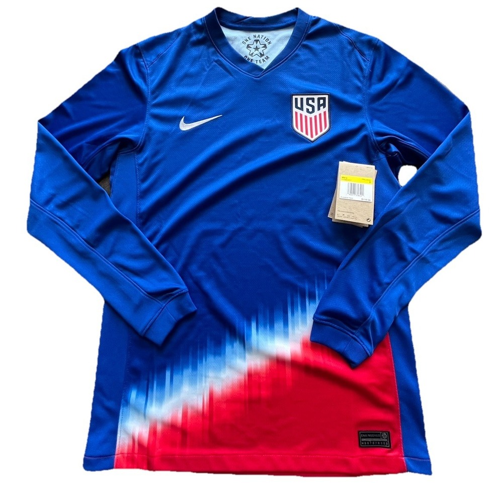 Nike USMNT 2024 Stadium Away Soccer Men's  Long-Sleeve Dri-Fit Jersey Sz Small S